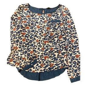 Edge Turquoise/Cream Blouse